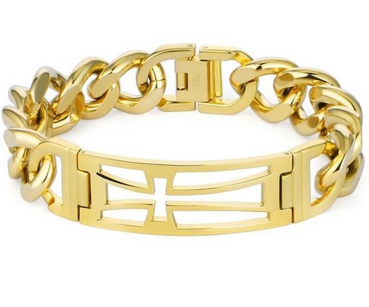 Pulseira religiosa entre ouro